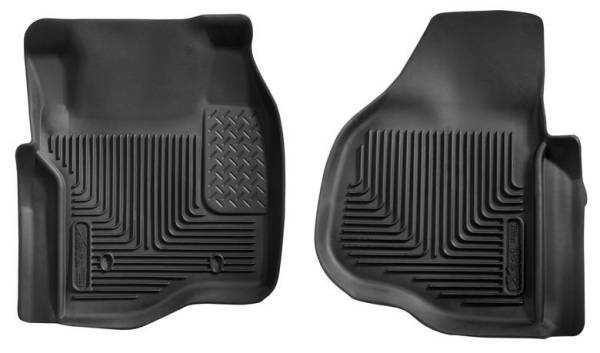 Husky Liners - Husky Liners 11-12 Ford F250/F350/F450 Series Reg/Super/Crew Cab X-Act Contour Black Floor Liners | 53301 - Image 1