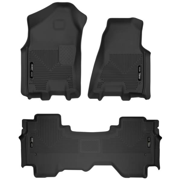 Husky Liners - Husky Liners 19-24 Dodge Ram 1500 X-Act Front + 2nd Seat Floor Liner Set - Black | 53698 - Image 1