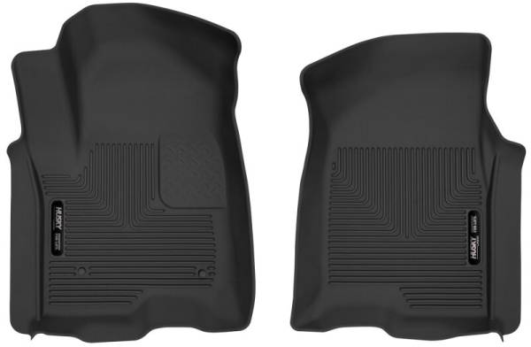 Husky Liners - Husky Liners 19-23 Chevy Silverado 1500 Crew Cab/Double Cab X-Act Contour Front Black Floor Liners | 54101 - Image 1