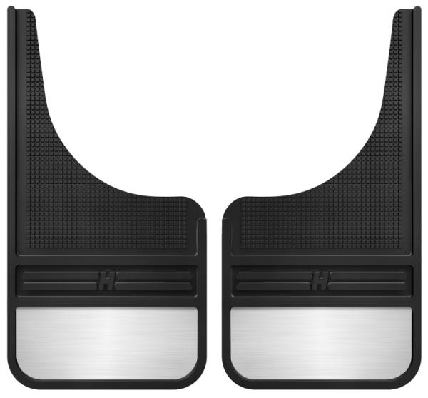 Husky Liners - Husky Liners Universal 12in Wide Black Rubber Front Mud Flaps w/ Weight | 55001 - Image 1