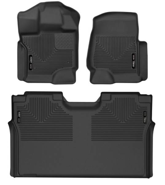 Husky Liners - Husky Liners 15-23 Ford F-150 SuperCrew Weatherbeater Black Front & 2nd Seat Floor Liners | 94041 - Image 1