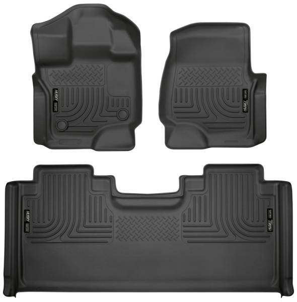 Husky Liners 15-19 F-150 SuperCab Weatherbeater Black Front & 2nd Seat Floor Liners | 94051 - Image 1