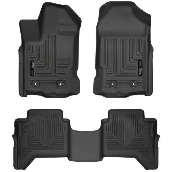 Husky Liners 2024 Toyota Tacoma CC/DC (No Hybrid) Weatherbeater Front & 2nd Seat Floor Liners - Blk | 94271 - Image 1