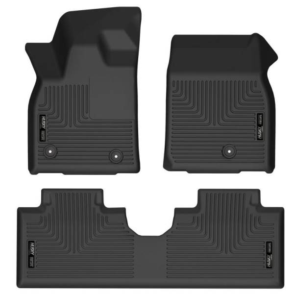 Husky Liners - Husky Liners 2021 Ford Mustang Mach-E Weatherbeater Front & 2nd Seat Floor Liners - Black | 95071 - Image 1
