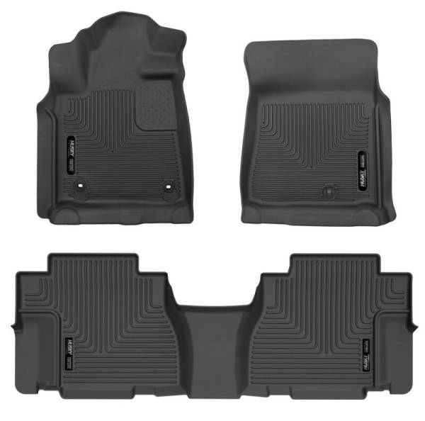 Husky Liners - Husky Liners 12-22 Toyota Sequoia Weatherbeater Front & 2nd Seat Floor Liners - Black | 95101 - Image 1