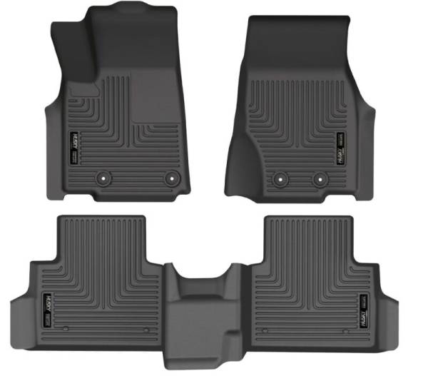 Husky Liners - Husky Liners 21-23 Jeep Grand Cherokee L (w/2nd Rw Bnch) WeatherBeater FR+2nd Seat Floor Liner - Blk | 95141 - Image 1