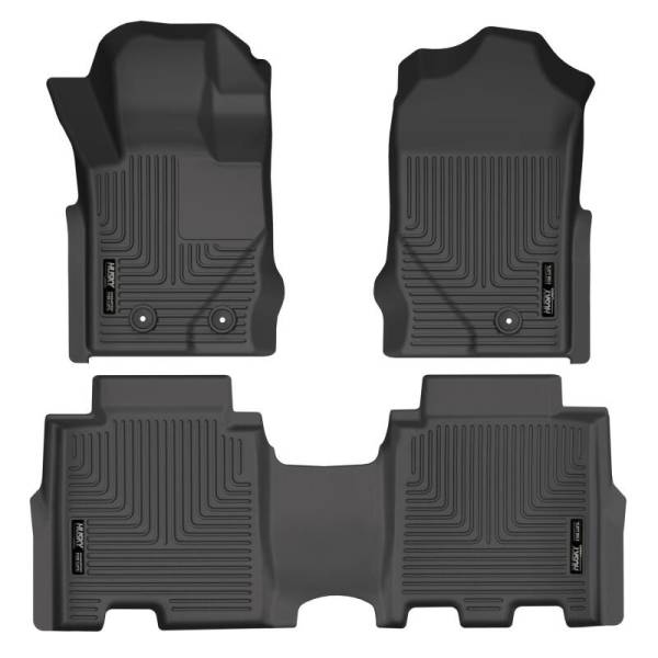Husky Liners 2021 Ford Bronco 4 Door Weatherbeater Front & 2nd Seat Floor Liners - Black | 95301 - Image 1