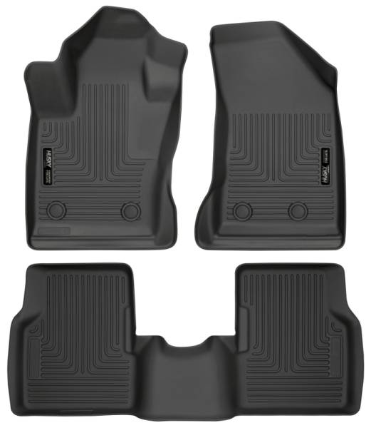 Husky Liners - Husky Liners 2017 Jeep Compass Weatherbeater Black Front & 2nd Seat Floor Liners | 95681 - Image 1