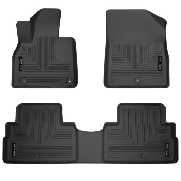 Husky Liners - Husky Liners 20-22 Hyundai Palisade Weatherbeater Black Front & 2nd Seat Floor Liners | 95711 - Image 1