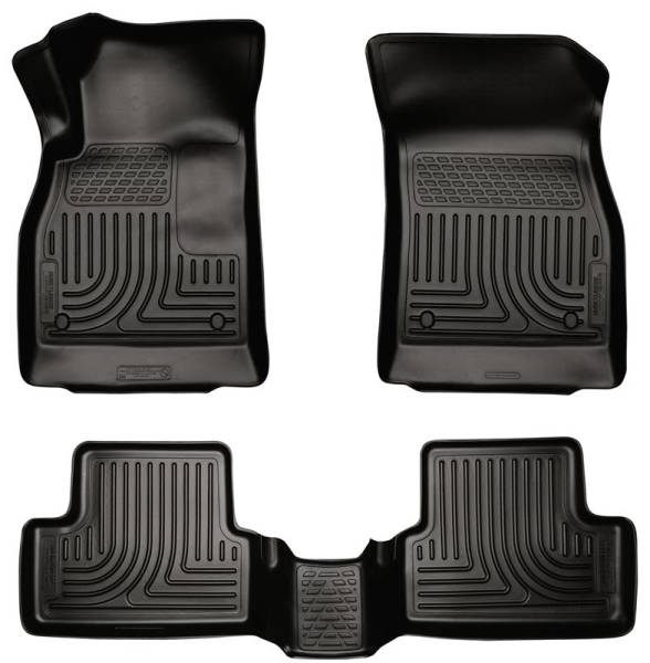 Husky Liners - Husky Liners 11-12 Chevrolet Cruze WeatherBeater Combo Black Floor Liners | 98161 - Image 1