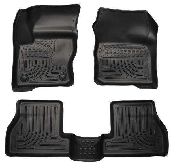 Husky Liners - Husky Liners 2012 Ford Focus (4DR/5DR) WeatherBeater Combo Black Floor Liners | 98771 - Image 1