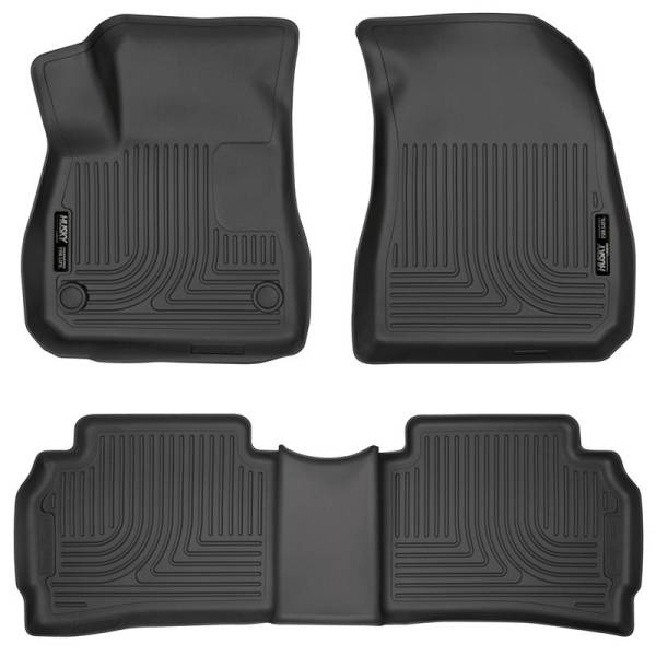 Husky Liners - Husky Liners 2016 Chevy Malibu Weatherbeater Black Front & 2nd Seat Floor Liners (Footwell Coverage) | 99191 - Image 1