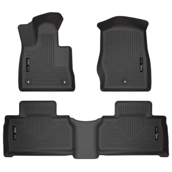 Husky Liners - Husky Liners 2020 Ford Explorer Weatherbeater Black Front & 2nd Seat Floor Liners | 99321 - Image 1