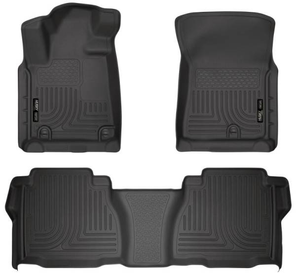 Husky Liners 14 Toyota Tundra Weatherbeater Black Front & 2nd Seat Floor Liners | 99581 - Image 1