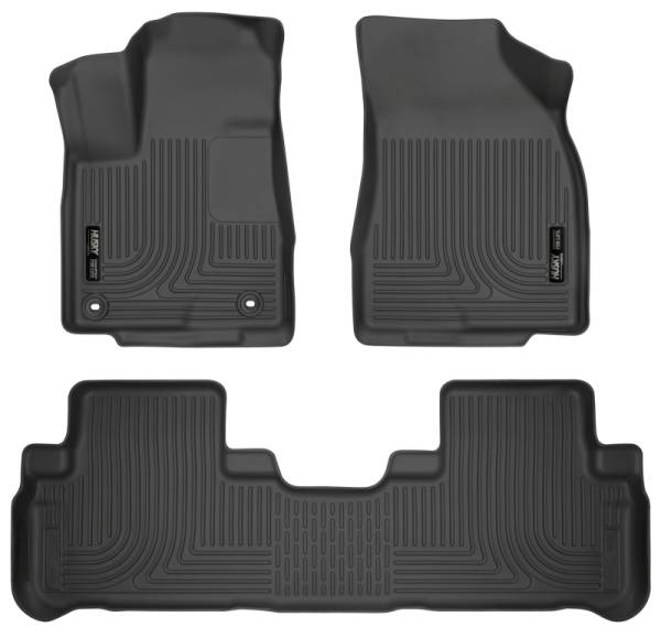Husky Liners 14 Toyota Highlander Weatherbeater Black Front & 2nd Seat Floor Liners | 99601 - Image 1