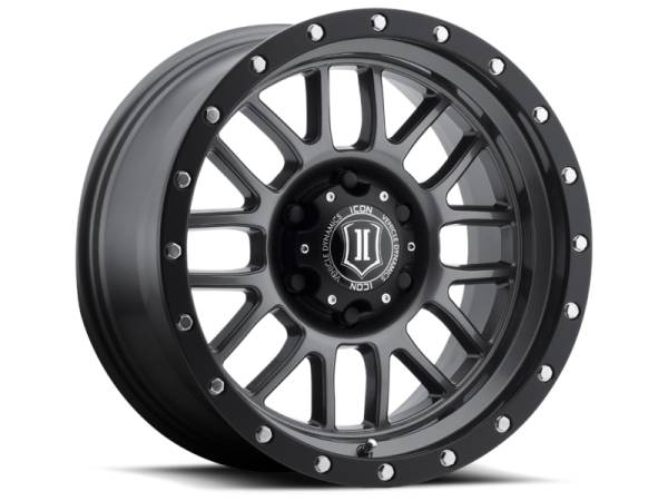 ICON Alpha 17x8.5 6x135 6mm Offset 5in BS 87.1mm Bore Gun Metal Wheel | 1217856350GM - Image 1