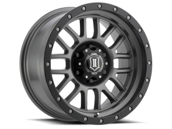 ICON Alpha 17x8.5 6x135 6mm Offset 5in BS 87.1mm Bore Titanium Wheel | 1217856350TT - Image 1