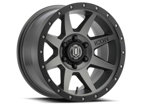 ICON Rebound 17x8.5 5x150 25mm Offset 5.75in BS 110.1mm Bore Titanium Wheel | 1817855557TT - Image 1
