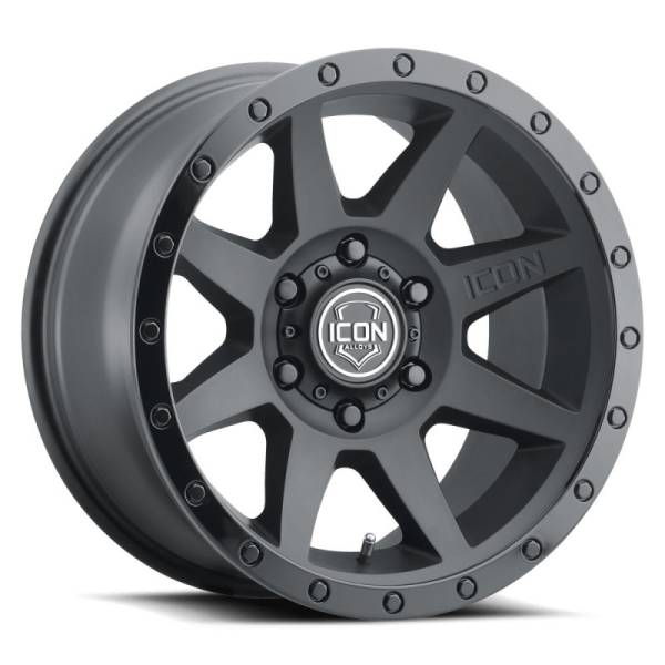 ICON Rebound 17x8.5 6x135 6mm Offset 5in BS 87.1mm Bore Double Black Wheel | 1817856350DB - Image 1