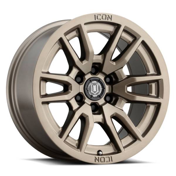 ICON Vector 6 17x8.5 6x120 0mm Offset 4.75in BS 67mm Bore Bronze Wheel | 2417859447BR - Image 1