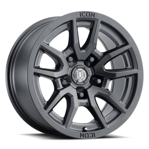 ICON Vector 5 17x8.5 5x150 25mm Offset 5.75in BS 110.1mm Bore Satin Black Wheel | 2617855557SB - Image 1