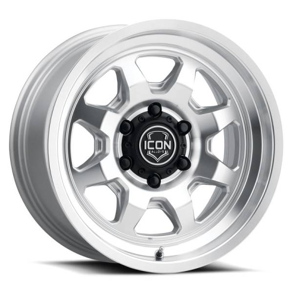 ICON Nuevo 17 X 8.5 5 X 4.5 0mm Offset 4.75in BS Silver Machined | 8117856547SM - Image 1