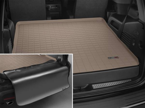 WeatherTech - WeatherTech 15+ Cadillac Escalade Cargo Liner w/ Bumper Protector - Tan | 41710SK - Image 1
