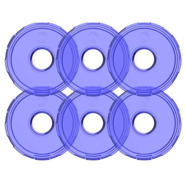 KC Hilites - KC HiLiTES Cyclone V2 LED - Replacement Lens - Blue - 6-PK | 4414 - Image 1
