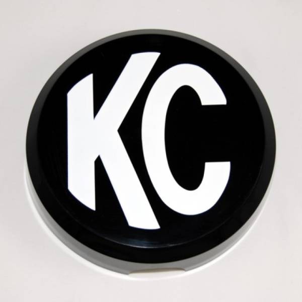 KC Hilites - KC HiLiTES 6in. Round Hard Cover for Daylighter/SlimLite/Pro-Sport (Single) - Black w/White KC Logo | 5105 - Image 1