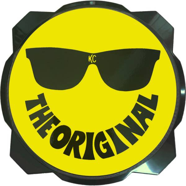 KC Hilites - KC HiLiTES 6in. Hard Cover for Gravity Pro6 LED Lights (Single) - Smiley Face- Yellow/Black KC Logo | 5114 - Image 1