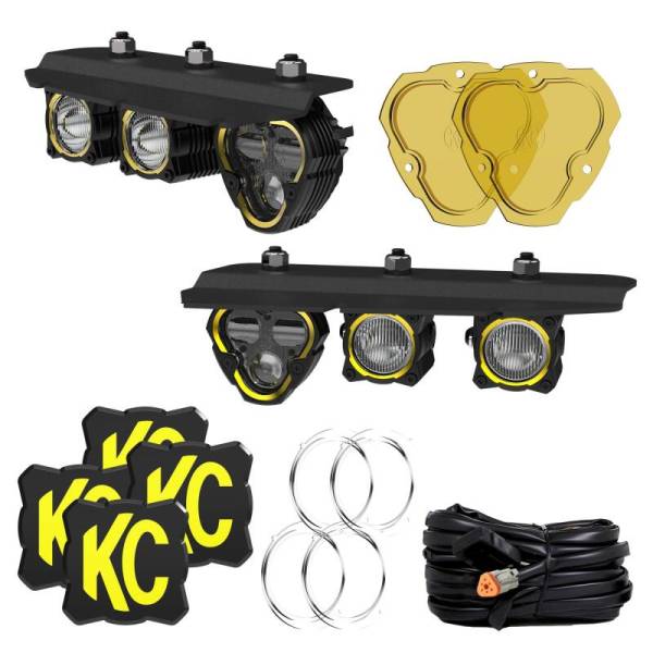 KC HiLiTES 2021+ Ford Bronco FLEX ERA 3 Dual Mode SAE Fog Light Pocket Kit | 97168 - Image 1