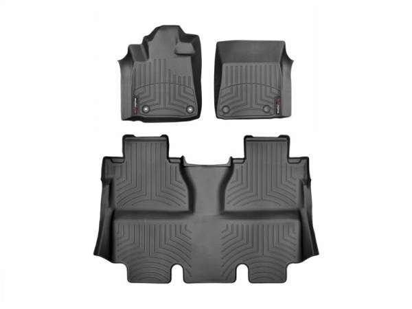 WeatherTech - Floor Mat Set FloorMat WeatherTech 14+ Toyota Tundra (Crewmax Only) Front and Rear Floorliners - Black | 444081-440938 - Image 1