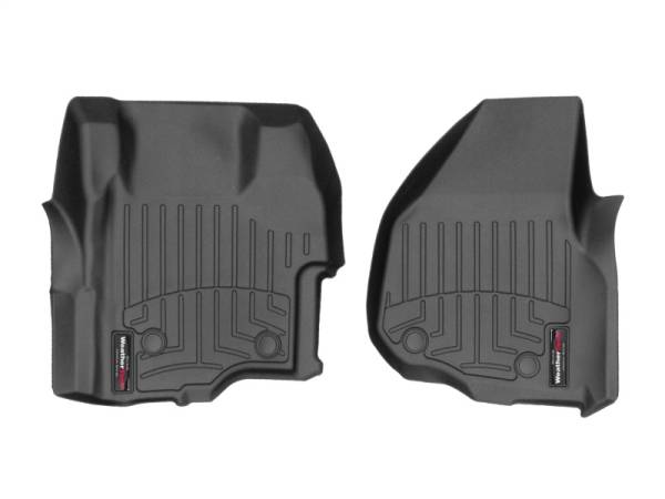 WeatherTech 11-16 Ford F250/F350/F450/F550 Vinyl Floor w/4x4 Shifter Front FloorLiner - Black | 444261V - Image 1