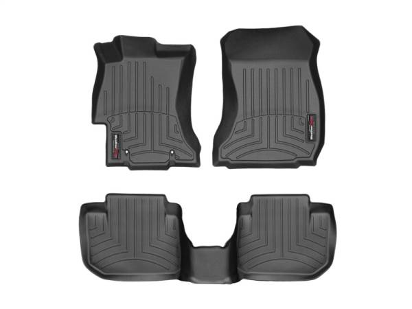 WeatherTech - Floor Mat Set FloorMat WeatherTech 12+ Subaru Impreza Front and Rear Floorliners - Black | 44439-1-2 - Image 1