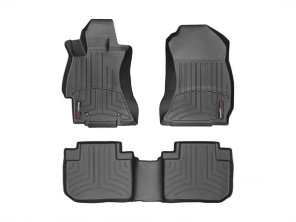 WeatherTech - Floor Mat Set FloorMat WeatherTech 14+ Subaru Forester Front and Rear Floorliners - Black | 44531-1-2 - Image 1