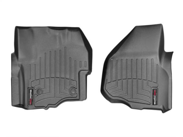 WeatherTech - WeatherTech 14+ Ford F-250/350/450/550 SuperCrew w/ LHS Footrest Front FloorLiner - Black | 445841 - Image 1