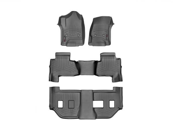 WeatherTech - Floor Mat Set FloorMat WeatherTech 2015+ Chevrolet Suburban / GMC Yukon XL Front Rear Rear Floor FloorLiners - Black | 44607-1-8-9 - Image 1