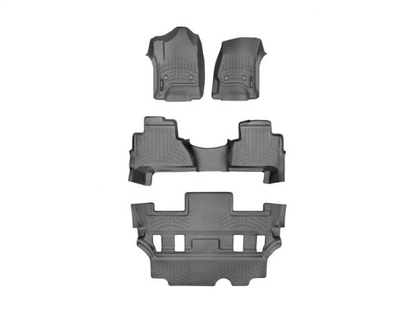 WeatherTech - Floor Mat Set FloorMat WeatherTech 15+ Cadillac Escalade Front Rear and Rear FloorLiners - Black | 446071-446952-446077 - Image 1
