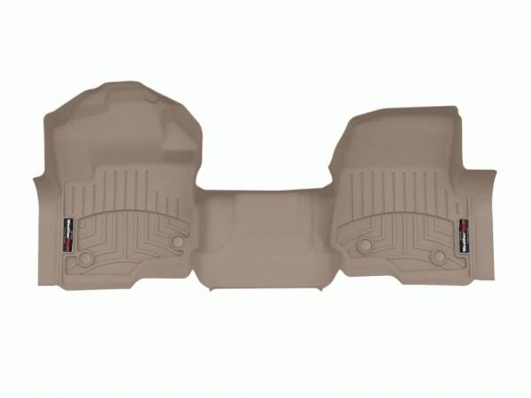WeatherTech - WeatherTech 2023 Ford SuperDuty SuperCab (1st Row Console/Bench Carpeted) 1st Row FloorLiner - Tan | 4510331 - Image 1