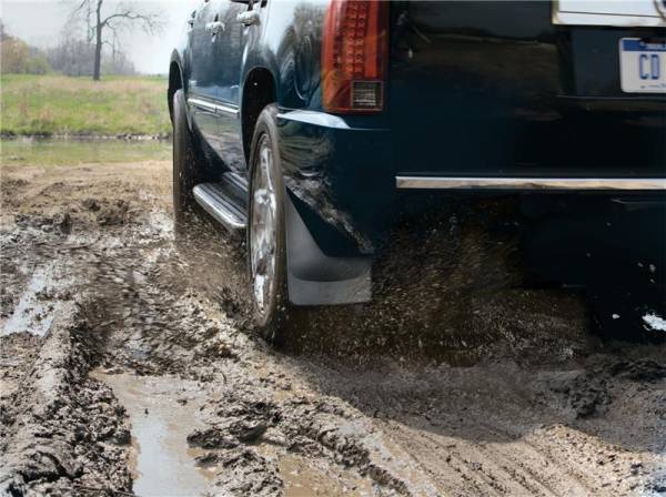 WeatherTech - WeatherTech 01-06 Chevrolet Silverado No Drill Mudflaps - Black | 110005-120005 - Image 1