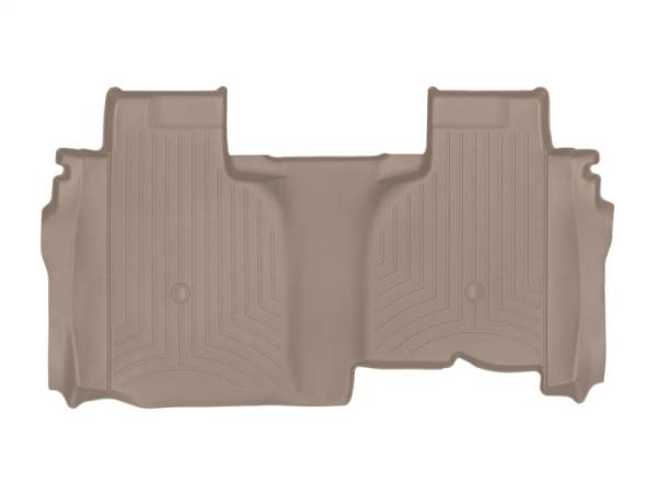 WeatherTech - WeatherTech 2019+ Chevy Silverado 1500 Double Cab w/ 1st Row Bucket Seats Rear FloorLiner - Tan | 4514367 - Image 1