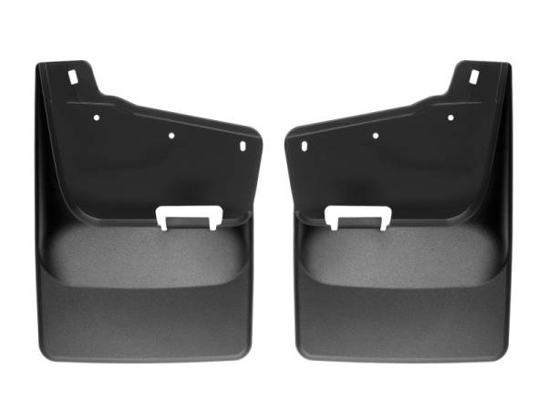 WeatherTech - WeatherTech 20-24 Chevrolet Silverado 2500HD/3500HD Rear No Drill Mudflaps - Black | 120118 - Image 1