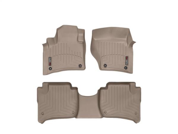 WeatherTech - FloorMat WeatherTech 11+ Porsche Cayenne Front and Rear Floorliners - Tan | 45333-1-2 - Image 1