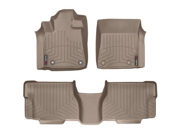 WeatherTech - FloorMat WeatherTech 12+ Toyota Sequoia Front and Rear Floorliners - Tan | 454081-450934 - Image 1