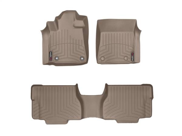 WeatherTech - FloorMat WeatherTech 12+ Toyota Sequoia Front and Rear Floorliners - Tan | 454081-450937 - Image 1