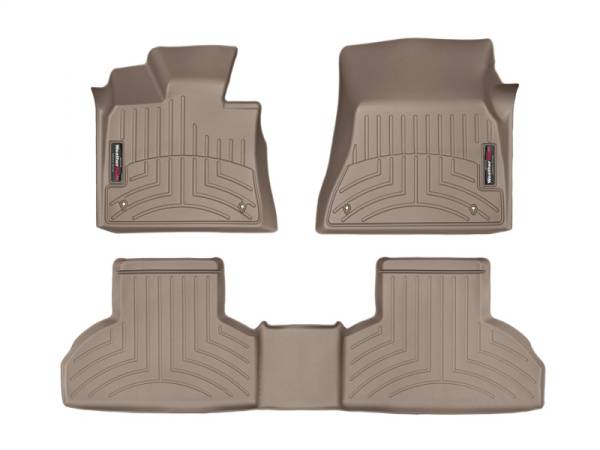 WeatherTech - Floor Mat Set FloorMat WeatherTech 14+ BMW X5 Front and Rear Floorliners - Tan | 45559-1-2 - Image 1