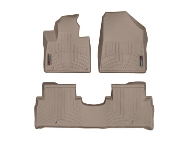 WeatherTech - Front and Rear Tan Floorliners - 2016+ Kia Sorento | 45770-1-2 - Image 1