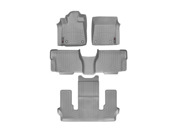 WeatherTech - FloorMat WeatherTech 12+ Toyota Sequoia Front/Rear/and Rear Floorliners - Grey | 464081-460934-5 - Image 1
