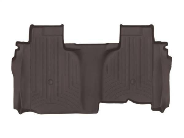 WeatherTech - WeatherTech 2019+ Chevy Silverado 1500 Double Cab w/ 1st Row Bucket Seats Rear FloorLiner - Cocoa | 4714367 - Image 1