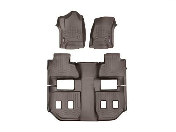 WeatherTech - WeatherTech 2011+ Dodge Durango Front and Rear FloorLiners - Cocoa (Fits Vehicle w/No RHS Foot Rest) | 47324-1-2 - Image 1